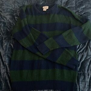 Green and Blue Striped Men’s Oversized Sweater